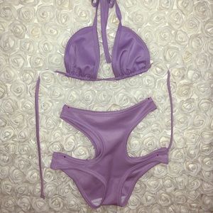 Purple high waisted bikini